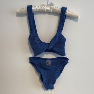 Hunza G Jean Crinkle Twist Two-Piece Swimsuit One Size